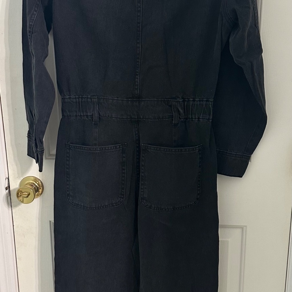 Universal Thread Black Denim Jumpsuit Long Sleeve Women's - Picture 6 of 6